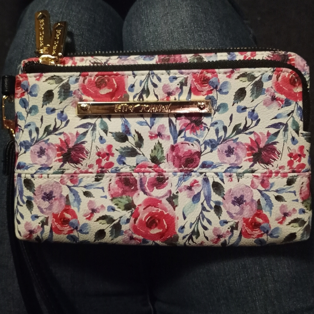 Betsey Johnson Floral Wristlet